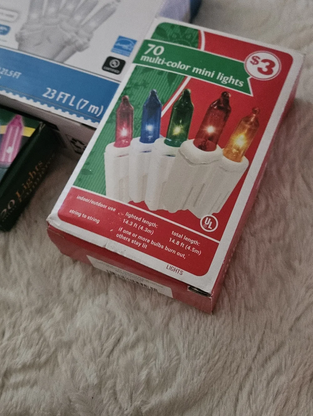7 Pkgs Of Mini Mixed Christmas String Lights Bundle